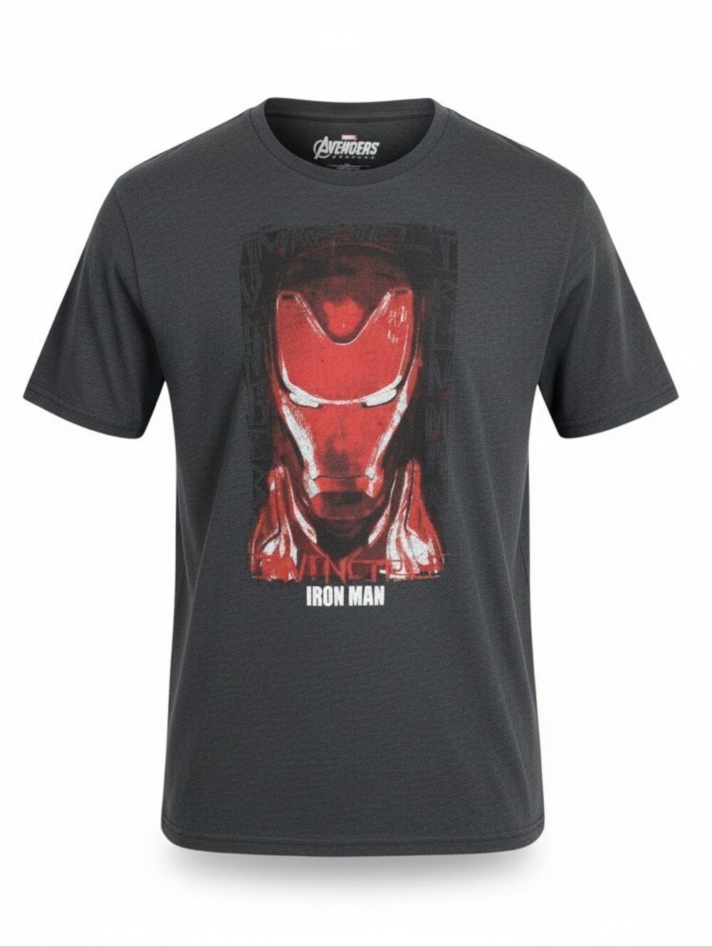 Marvel Avengers Endgame Iron Man Graphic Tee Shirt, Charcoal